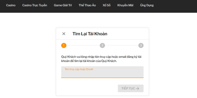Quên mật khẩu cần làm theo tác xin cấp lại để đăng nhập 188bet trên điện thoại