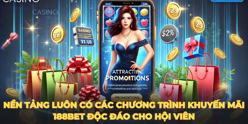 Nền tảng luôn có các chương trình khuyến mãi 188bet độc đáo cho hội viên